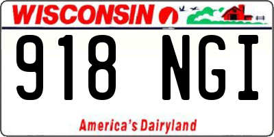 WI license plate 918NGI