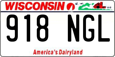 WI license plate 918NGL