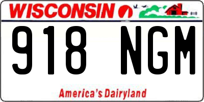 WI license plate 918NGM