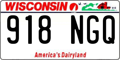 WI license plate 918NGQ