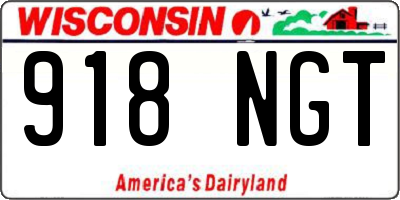 WI license plate 918NGT