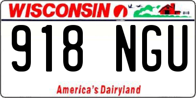 WI license plate 918NGU