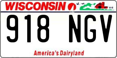 WI license plate 918NGV