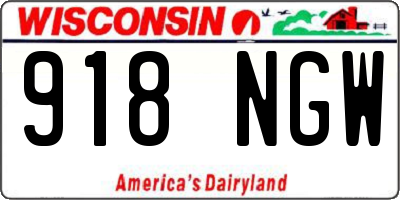 WI license plate 918NGW