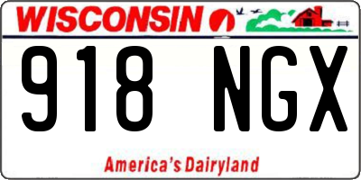 WI license plate 918NGX