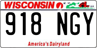 WI license plate 918NGY