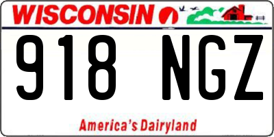 WI license plate 918NGZ
