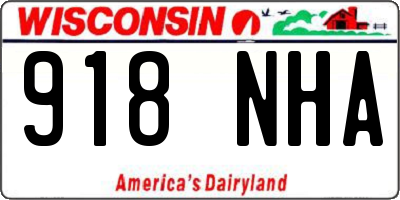 WI license plate 918NHA