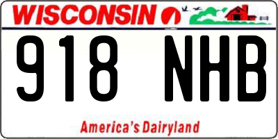 WI license plate 918NHB