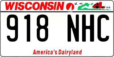 WI license plate 918NHC