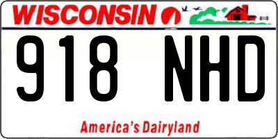 WI license plate 918NHD