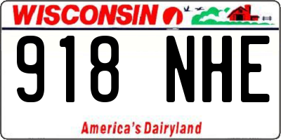 WI license plate 918NHE