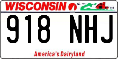 WI license plate 918NHJ