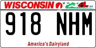 WI license plate 918NHM