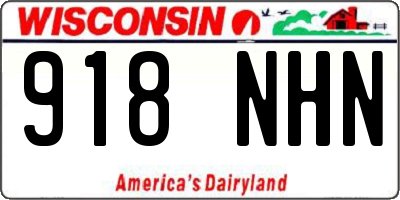 WI license plate 918NHN