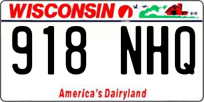 WI license plate 918NHQ
