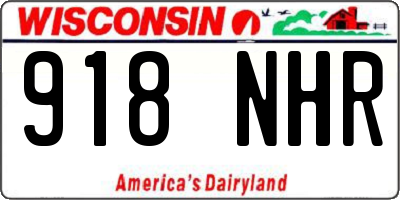 WI license plate 918NHR