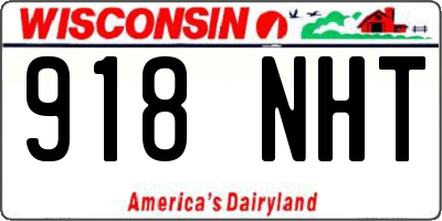 WI license plate 918NHT