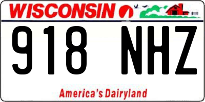 WI license plate 918NHZ