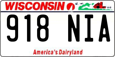 WI license plate 918NIA