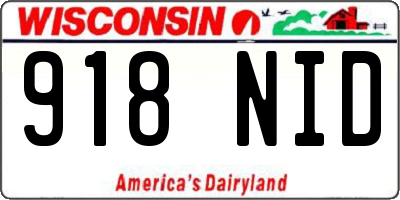 WI license plate 918NID