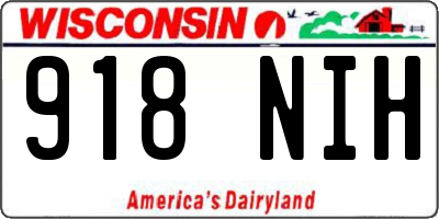 WI license plate 918NIH