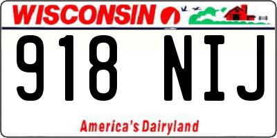 WI license plate 918NIJ