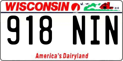 WI license plate 918NIN