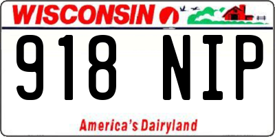 WI license plate 918NIP