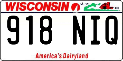 WI license plate 918NIQ