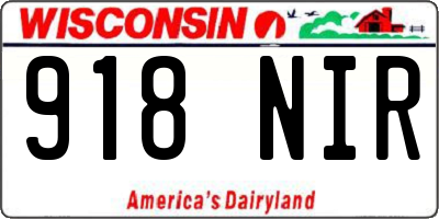 WI license plate 918NIR