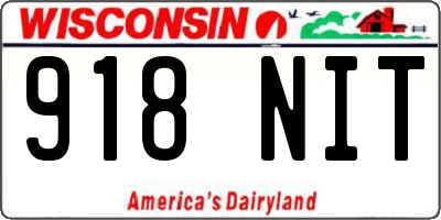 WI license plate 918NIT
