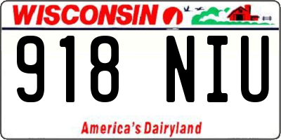 WI license plate 918NIU