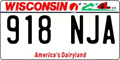 WI license plate 918NJA