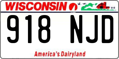 WI license plate 918NJD