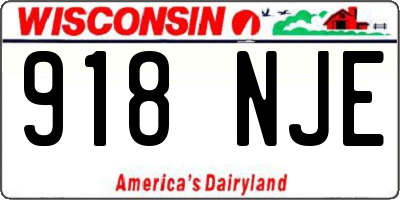 WI license plate 918NJE