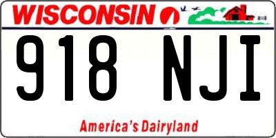 WI license plate 918NJI