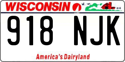 WI license plate 918NJK