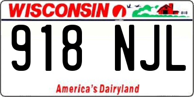 WI license plate 918NJL