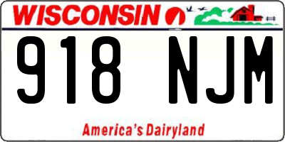 WI license plate 918NJM