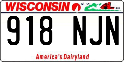 WI license plate 918NJN