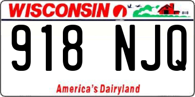 WI license plate 918NJQ