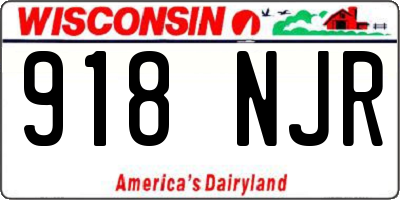WI license plate 918NJR