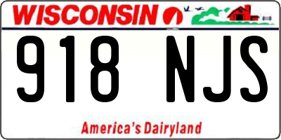 WI license plate 918NJS
