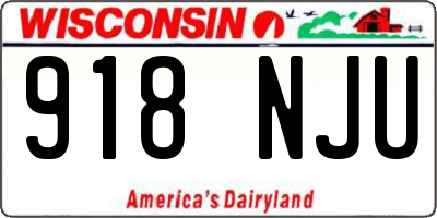 WI license plate 918NJU