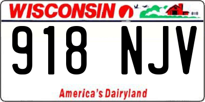 WI license plate 918NJV