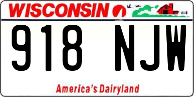 WI license plate 918NJW