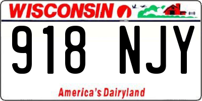 WI license plate 918NJY