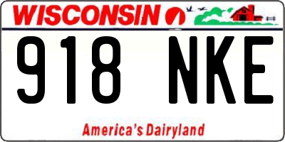 WI license plate 918NKE