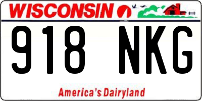 WI license plate 918NKG